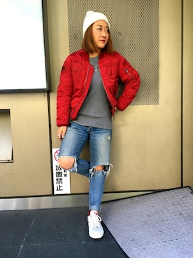 「ミリ女」｜AIKAさん（レディース・158cm）の秋コーディネート