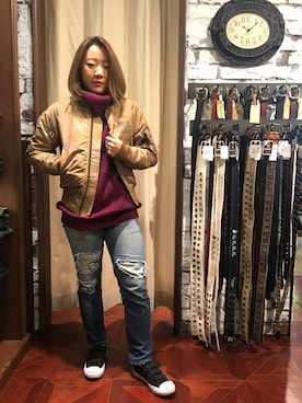 「ミリ女」｜AIKAさん（レディース・158cm）の秋コーディネート