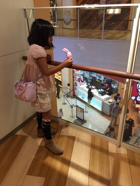 「axes femme（アクシーズファム）のアイテム（パンツ）」を使った、なお☺︎さん（キッズ・120cm）の秋コーディネート