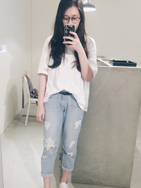 「アイテム（スマホケース/カバー）」を使った、妏倢さん（レディース・161cm・20代）の秋コーディネート