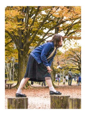 「カメラ女子」｜「アイテム（ブーツ）」を使った、れいな。さん（レディース・170cm）の冬コーディネート