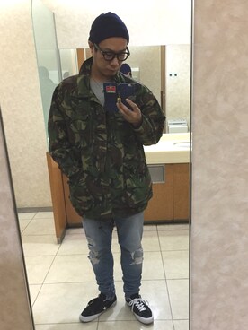 「converse」｜「アイテム（PC・スマホグッズ/家電）」を使った、S_K_さん（メンズ・173cm）の秋コーディネート