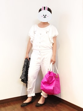 「JIB（ジブ）のアイテム（バッグ）」を使った、しーちゃんさん（レディース・158cm）の秋コーディネート