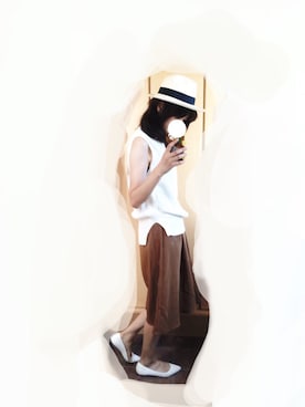 「passage mignon/flaneur（パサージュミニョンフラヌール）のアイテム（パンプス）」を使った、ぺこりんごさん（レディース・167cm）の夏コーディネート