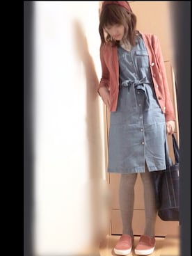 「FRUIT CAKE（フルーツケイク）のアイテム」を使った、ぺこりんごさん（レディース・167cm）の冬コーディネート