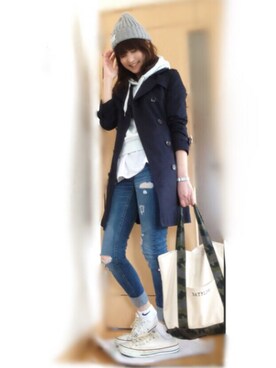 ぺこりんごさん（レディース・167cm）の冬コーディネート