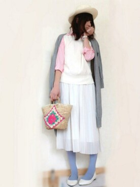 「passage mignon/flaneur（パサージュミニョンフラヌール）のアイテム（シューズ）」を使った、ぺこりんごさん（レディース・167cm）の冬コーディネート