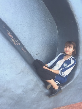 「RETRO GIRL（レトロガール）のアイテム（スタジャン）」を使った、suzyさん（レディース・153cm）の夏コーディネート