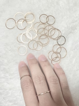 「FOREVER 21（フォーエバー トゥエンティーワン）のアイテム（リング、ゴールド系）」を使った、suzyさん（レディース・153cm）の夏コーディネート