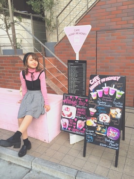 「WEGO（ウィゴー）のアイテム（キャミソール、ブラック系）」を使った、suzyさん（レディース・153cm）の夏コーディネート