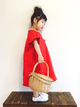 「no brand（ノーブランド）のアイテム（その他シューズ）」を使った、CHIIIICOさん（キッズ・100cm）の夏コーディネート