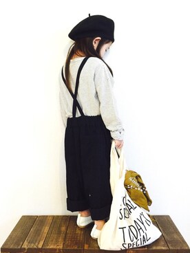 「CIBONE（シボネ）のアイテム」を使った、CHIIIICOさん（キッズ・100cm）の秋コーディネート