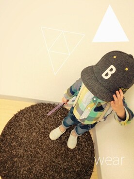 「GO SPROUT（ゴースプラウト）のアイテム」を使った、ちゃんはる。さん（キッズ・80cm）の春コーディネート