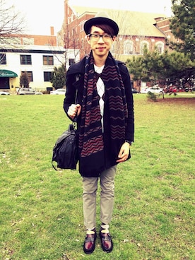 「Kenneth Cole（ケネスコール）のアイテム」を使った、Nick さん（メンズ・178cm）の春コーディネート