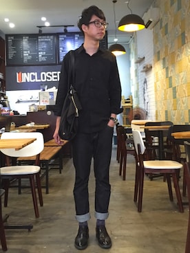 「Kenneth Cole（ケネスコール）のアイテム」を使った、Nick さん（メンズ・178cm）の春コーディネート