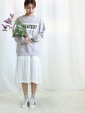 「skirt」｜「アイテム（ワンピース）」を使った、더차오さん（レディース・168cm）の冬コーディネート