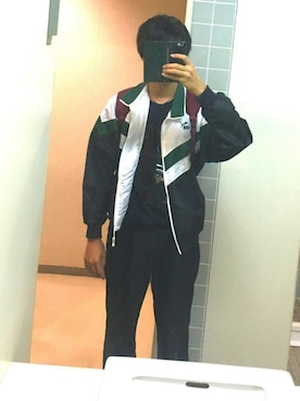 「PUMA（プーマ）のアイテム（ナイロンジャケット）」を使った、ミヤニシさん（メンズ・170cm）の秋コーディネート