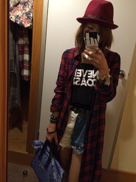 「no brand（ノーブランド）のアイテム（Tシャツ/カットソー、ブラック系）」を使った、aiwoさん（レディース・163cm）の秋コーディネート