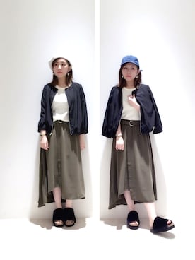 「newhattan（ニューハッタン）のアイテム」を使った、YUURIさん（レディース・157cm）の秋コーディネート