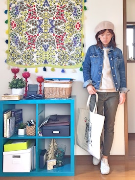 「TOPKAPI（トプカピ）のアイテム（ハンチング/ベレー帽）」を使った、I TSU KOさん（レディース・161cm）の冬コーディネート