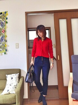 「Le Saundaのアイテム」を使った、I TSU KOさん（レディース・161cm）の春コーディネート