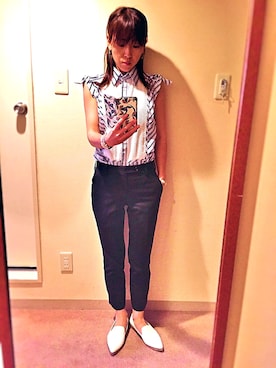 「アイテム（スーツパンツ）」を使った、I TSU KOさん（レディース・161cm）の春コーディネート