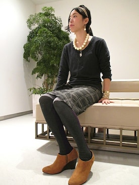 福岡ソラリア店スタッフ Aさん（レディース・161cm）の秋コーディネート