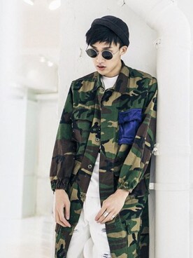 「HALFMAN（ハーフマン）のアイテム（ジャケット/アウター）」を使った、derekhillさん（メンズ・175cm）の春コーディネート