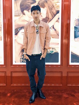 「ZALORA（-）のアイテム（ジャケット/アウター）」を使った、derekhillさん（メンズ・175cm）の秋コーディネート