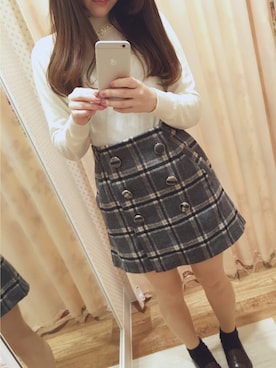 「bye bye（バイバイ）のアイテム（パンツ）」を使った、あƪ(˘⌣˘)ʃさん（レディース・155cm）の冬コーディネート