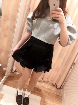 「スエット」｜「アイテム（ローファー）」を使った、あƪ(˘⌣˘)ʃさん（レディース・155cm）の冬コーディネート
