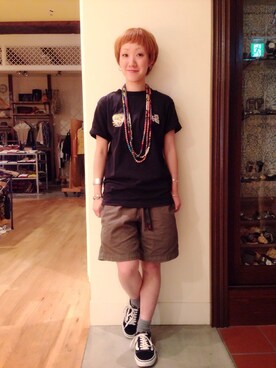 「BEAMS BOY（ビームスボーイ）のTOYO×BEAMS BOY / VIET-NAM T（Tシャツ/カットソー）」を使った、mariさん（レディース・150cm）の夏コーディネート