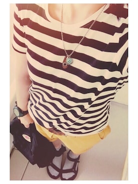 「LE JUN（ルジュン）のアイテム（バックパック/リュック）」を使った、Yuko Matsuzoeさん（レディース・162cm）の夏コーディネート