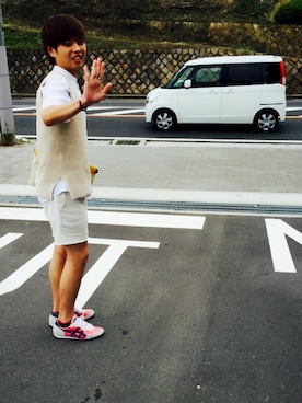 「スウェットショーツ」｜D@ mori さん（メンズ・169cm）の夏コーディネート