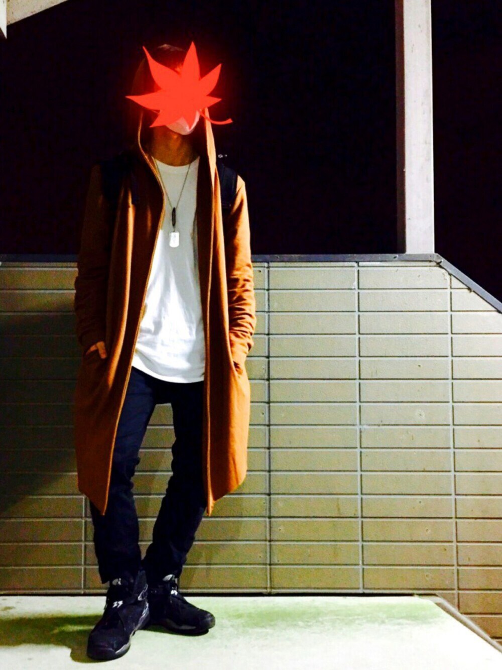 「秋冬、シンプル、プチプラ、ユニクロ、ゆるコーデ、パーカー、キャメル、ロングカーディガン」｜「FOREVER 21のアイテム（カーディガン/ボレロ、ブラウン系）」を使った、ノルノラさん（メンズ・165cm）の秋コーディネートの1枚目の写真