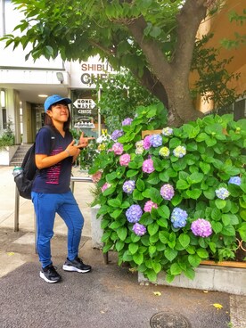 「air huarache」｜Kahoさん（レディース・160cm）の夏コーディネート
