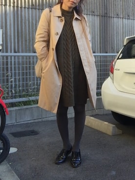 「アイテム（アクセサリー、パープル系）」を使った、mamami＊さん（レディース・153cm）の秋コーディネート