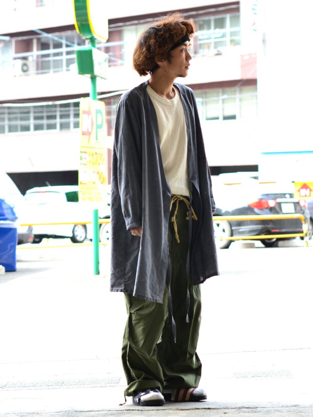 「ハカマ、ガウン、ミリタリー、ミリタリーパンツ、ワークジャケット、仙台、古着、utah」｜「workのamerica work jacket（シャツ/ブラウス、グレー系）」を使った、Utah___MATSUYANさん（メンズ・165cm）の春コーディネートの1枚目の写真