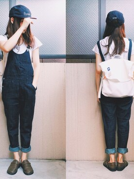 「A part by（アパートバイ）のアイテム（オールインワン・サロペット）」を使った、ma.さん（レディース・162cm）の夏コーディネート