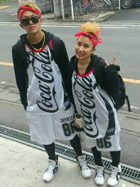 「JOYRICH（ジョイリッチ）のアイテム（パンツ、ホワイト系）」を使った、sayakaさん（レディース・154cm）の春コーディネート