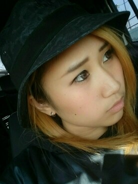 「marceloburlonのアイテム（帽子、ブラック系）」を使った、sayakaさん（レディース・154cm）の春コーディネート