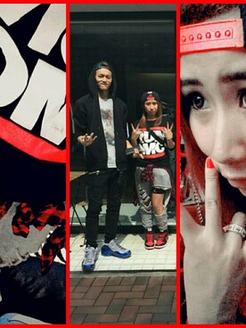 「RUN DMCのアイテム（トップス、ブラック系）」を使った、sayakaさん（レディース・154cm）の春コーディネート