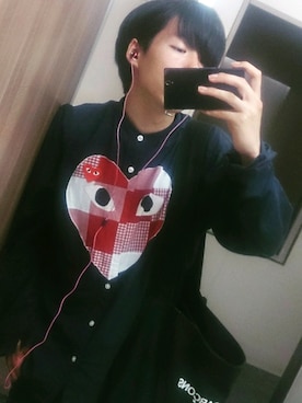 「comme des garcons play」｜kazuhoさん（メンズ・175cm）の夏コーディネート