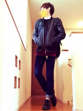 「WEGO（ウィゴー）のアイテム（ミリタリージャケット）」を使った、Ryoさん（メンズ・172cm）の秋コーディネート