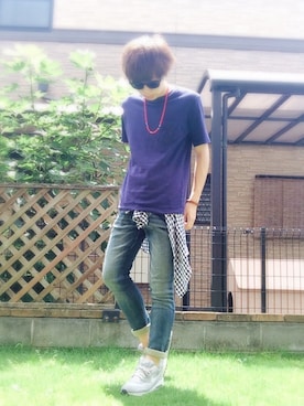 「CIAOPANIC TYPY（チャオパニックティピー）のアイテム（パンツ）」を使った、Ryoさん（メンズ・173cm）の夏コーディネート