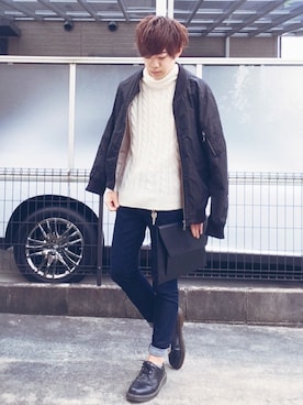 「Dr. Martens（ドクターマーチン）のDr.Martens (ドクターマーチン)/1461 3EYE GIBSON SHOES（その他シューズ）」を使った、Ryoさん（メンズ・173cm）の秋コーディネート