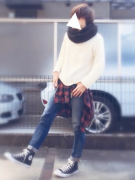 「H.O.B（エイチオービー）のアイテム」を使った、Ryoさん（メンズ・173cm）の冬コーディネート