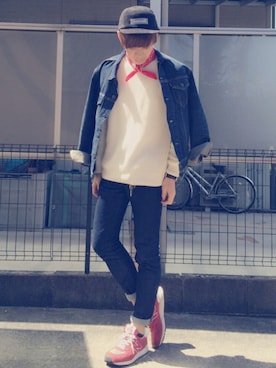 「HAV-A-HANK（ハバハンク ）のアイテム」を使った、Ryoさん（メンズ・173cm）の春コーディネート