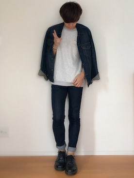「ラブ＆ピース2016」｜「アイテム（スウェット）」を使った、Ryoさん（メンズ・172cm）の秋コーディネート