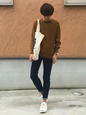 「RAGEBLUE（レイジブルー）のアイテム（デニムパンツ）」を使った、Ryoさん（メンズ・172cm）の秋コーディネート